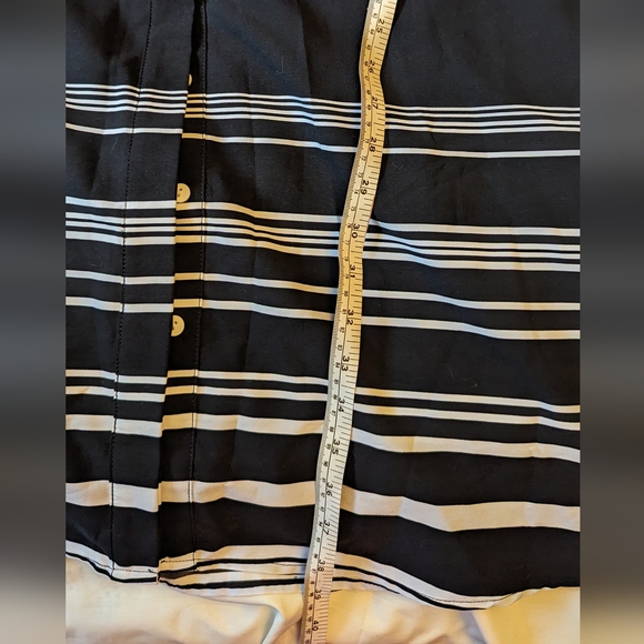 Spense sz18W black/white striped sleeveless button shirt dress VGUC - Picture 7 of 7